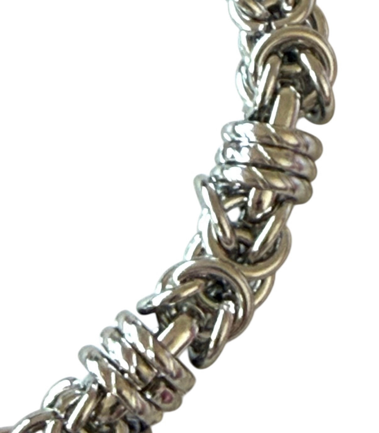Peruvian Braided Stainless Steel Chain Bracelet