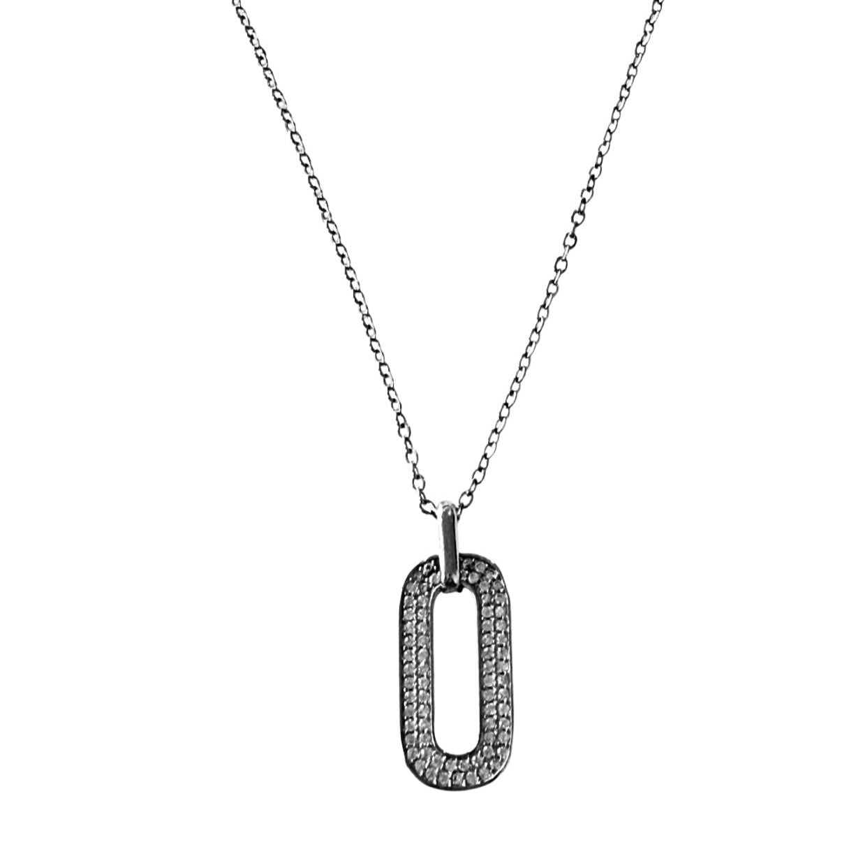 Claudette Olivia CZ 925 Sterling Silver Pendant Necklace