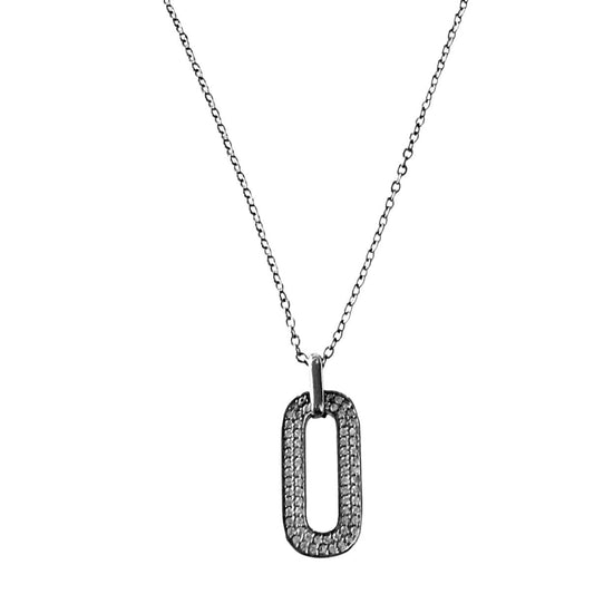 Claudette Olivia CZ 925 Sterling Silver Pendant Necklace