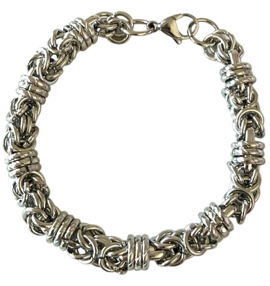 Peruvian Braided Stainless Steel Chain Bracelet