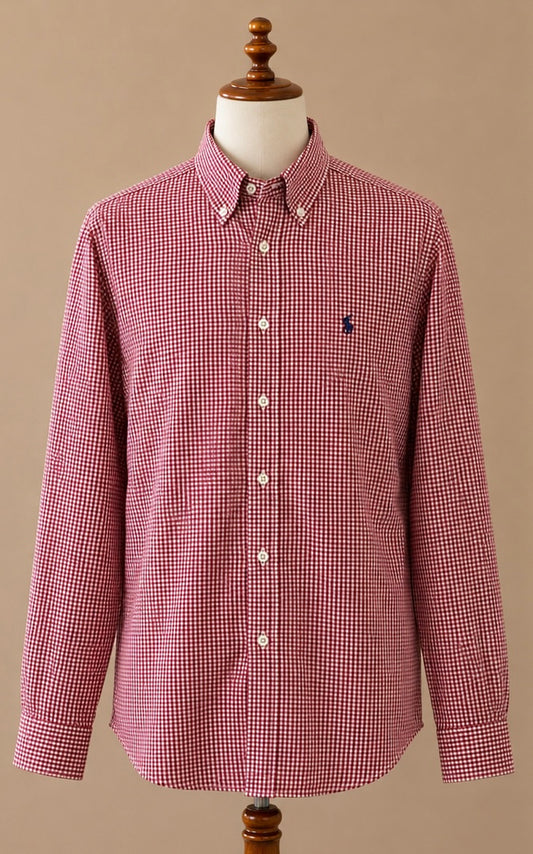 Joules Classic Fit Gingham Shirt | Red & White Check | XL | 100% Cotton