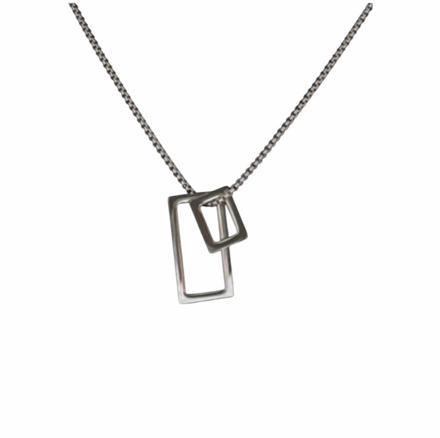 George Noah Geometrical Stainless Steel Chain Necklace