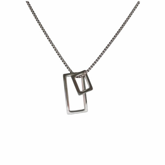 George Noah Geometrical Stainless Steel Chain Necklace