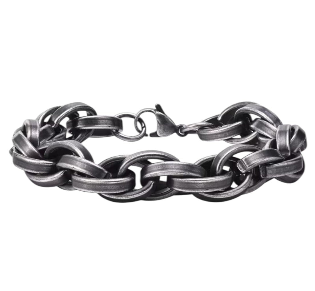 Gunmetal Stainless Steel Stealth Chain Bracelet