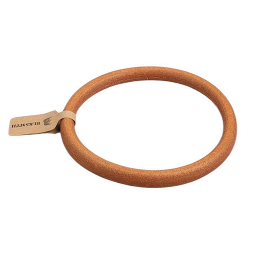 BLKSMTH Natural Cowhide Leather Bangle Bracelet - 6mm
