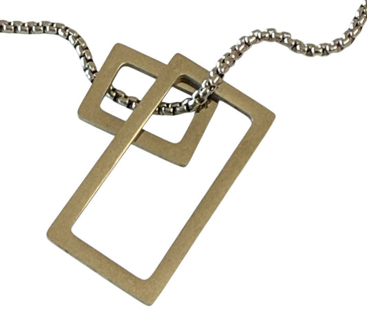 Men's Stainless Steel Geometric Pendant Necklace
