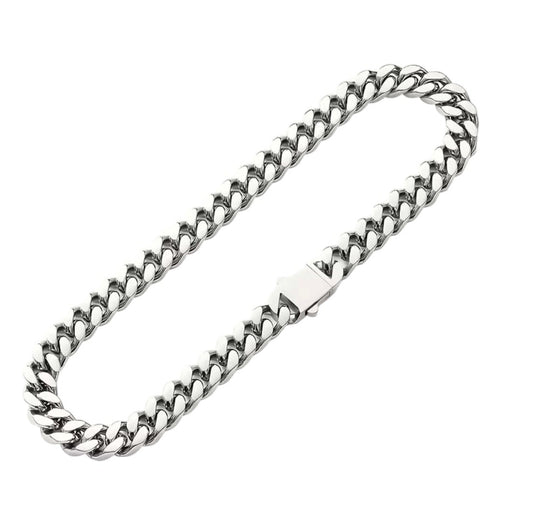 Stainless Steel Heavyweight Curb Link Chain Necklace