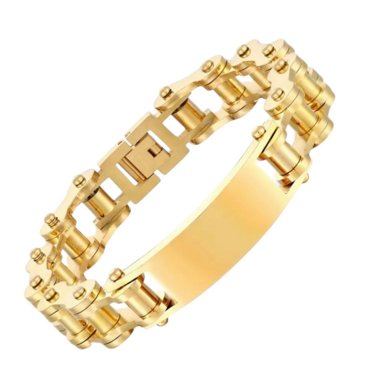 18K Gold Plated Mechanical Ctech Link Bracelet